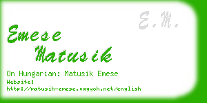 emese matusik business card